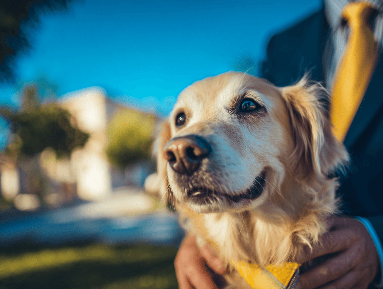 Attorney with dog
